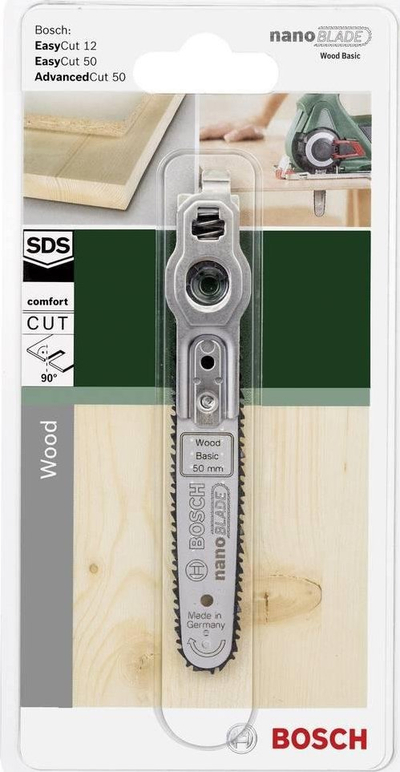 Teh sharrë Bosch NanoBlade Wood Basic 50, për dru, prerje precize