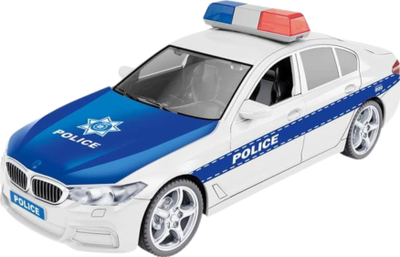 Lodër makinë policie Rui Jia Maksik, 1:16, me drita edhe zëra, bardh e kaltër