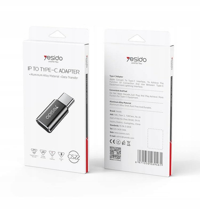 Adapter OTG Yesido GS22, Type C me Lightning, 480Mbps, gri