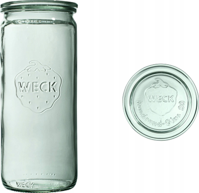 Set kavanozash qelqi Weck Cylinder, 1040 ml, set 6 copë, transparent