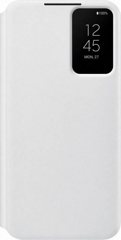 Футрола за телефон Samsung Smart Clear View Cover S22 Plus, со капак, бела