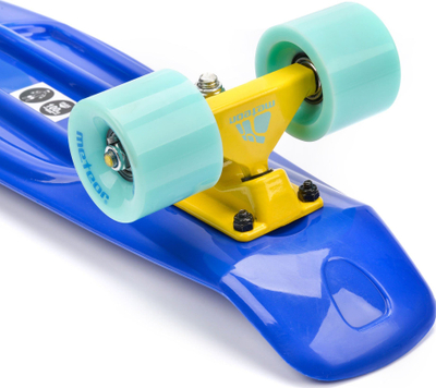 Pennyboard Meteor Plastic 22629, rrota poliuretani, deri 100kg, blu
