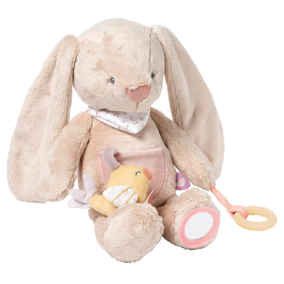 Lodër aktiviteti Nattou Rabbit Pomme, 40cm, rozë