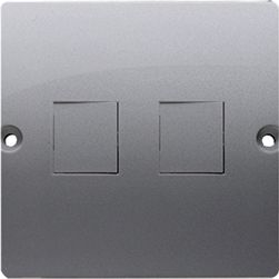 Kapak prizë telekomunikuese Kontakt-Simon Basic BMGK1P/21, 2x RJ Keystone, IP20, çelik gri