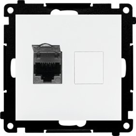 Prizë kompjuterike Simon 55, RJ45 Cat 6, e bardhë mat