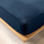 Çarçaf fitted Douceur d'intérieur, 90x190cm, pambuk organik, blu navy