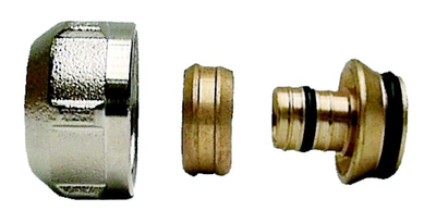 Поврзувач за шини Invena CZ-84-003, за цевки PEX WILOW 3/4" x 16x2mm, сет 2 парчиња