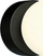 Applik murale Brazos Black Glass Globe, G9, çelik, e zezë