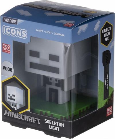 Lampë mini Paladone Minecraft Skeleton, e licencuar, me bateri