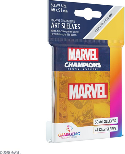 Mbështjellëse letra Gamegenic Marvel Art Sleeves, 66 x 91 mm, 50+1 copë, portokalli