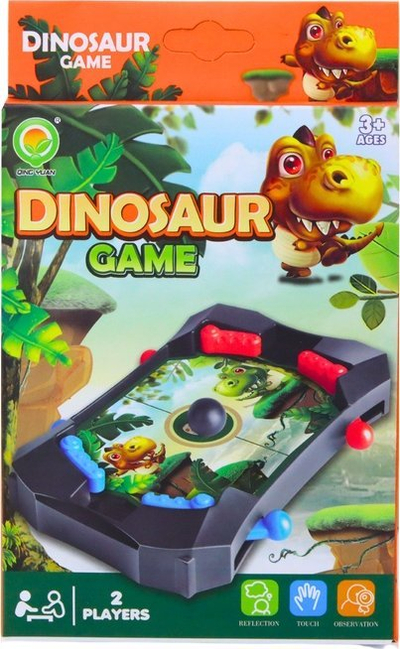 Lojë tavoline Dinozaur Game, mini, për 2 lojtarë, e kuqe