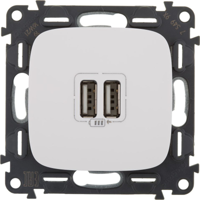 Prizë me dy porta USB Legrand Valena Allure 2A, 230V, e bardhë