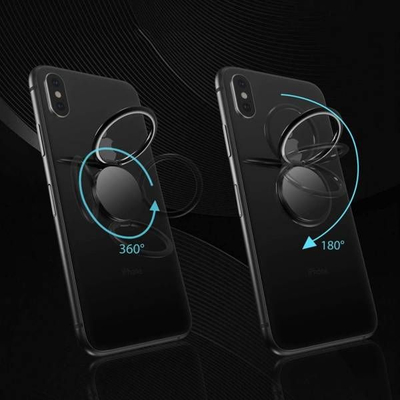 Mbajtëse magnetike për telefon Tech-Protect Finger Ring, që rrotullohet 360°, aliazh alumini, argjendtë