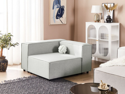 Modul këndi divani APRICA Linen, 120x120 cm, me stof poliester, gri e hapur