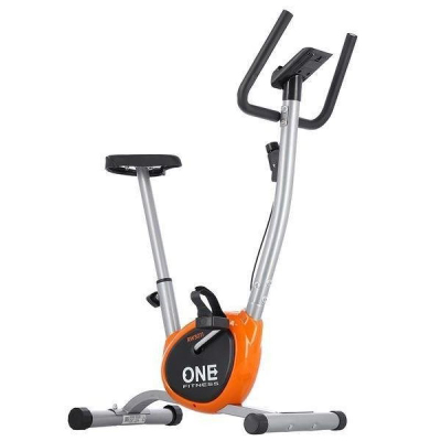 Biçikletë palesre One Fitness RW3011, fren mekanik, kompjuter trajnimi, gri portokalli