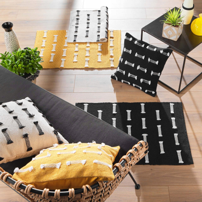Tapet pambuku Douceur d'intérieur Cotton Rug, 50x80 cm, boho, i verdhë