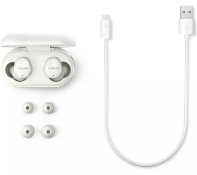 Dëgjuese Buds Philips TAT4556WT/00, wireless ANC Mic, të BARDHA