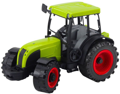 Lodër traktor bujqësor LEAN Toys, me rimorkio për dru, jeshil