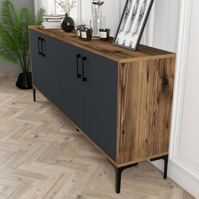 Komodë melamine 180×35×78 cm (HM9428.01), gri