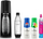 Aparat për ujë me gaz Sodastream Terra, set me 2 shishe 1L, koncentrat Pepsi dhe 7UP, i zi
