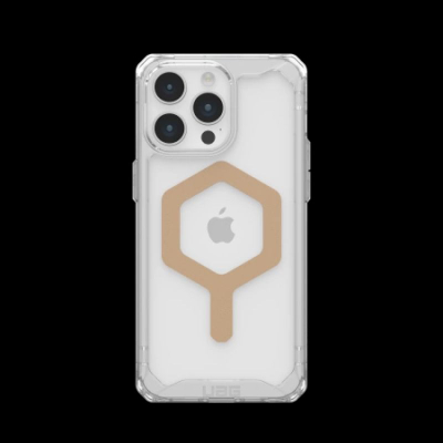 Mbrojtëse telefoni UAG Plyo Ice Gold për iPhone 15 Pro Max 6.7", me magnet MagSafe, transparente