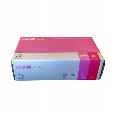Doreza nitrili Zarys easyCARE S, pa pluhur, N100, rozë