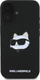Mbulesë telefoni Karl Lagerfeld Choupette Head, silikon, për iPhone 16 Pro, e zezë