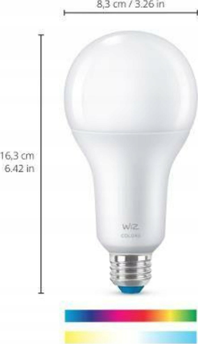 Llampë e zgjuar WiZ Bulb 150W A80, E27, me ngjyra, e bardhë