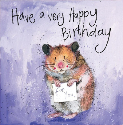 Kartolinë urimi Clear Creation AC703 Birthday Card Hamster Hector, me letër shoqëruse