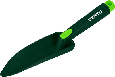 Lopatë e ngushtë kopshti Verto 15G413, plastike, dorezë ergonomike, jeshile e errët