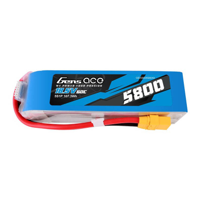 Bateri LiPo Gens Ace 5800mAh, 18.5V 5S1P, 60C, me prizë XT90