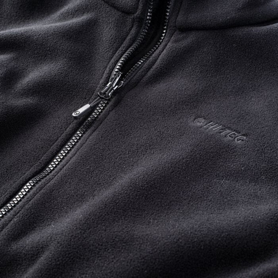 Xhaketë fleece për burra HI-TEC Howard 280, me jakë të lartë, madhësia L, e zezë