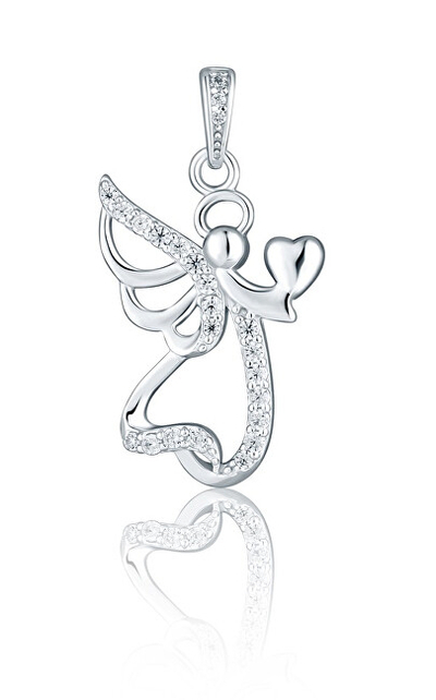 Stoli për qafore JVD Angel SVLP1141X61BI00, e argjendtë