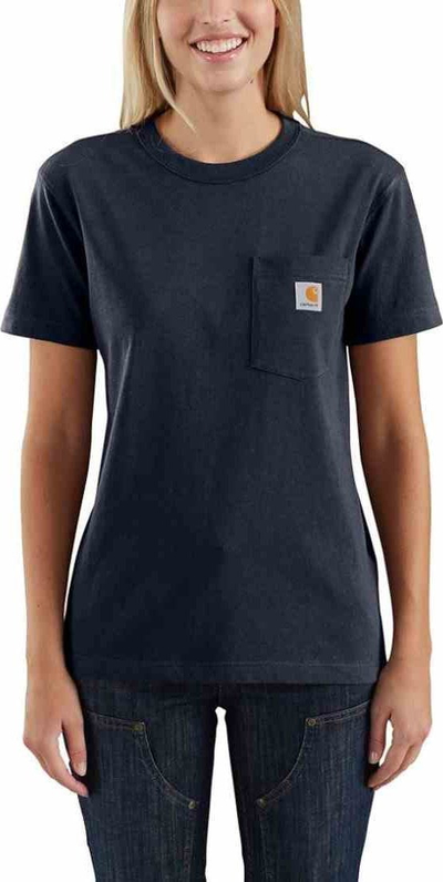 Bluzë Carhartt Workwear Pocket, për femra, madhësia S, blu e errët