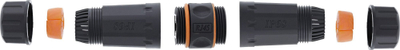 Lidhës rrjeti InLine Cat.6A, IP68, 2x RJ45 F F, i zi