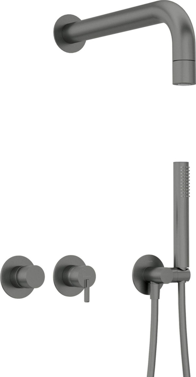 Set dushi i fshehur Deante NQS D0XK me kokë dushi, titanium