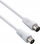 Kabllo antenore PremiumCord Ktmf01, 1 m, 75 Ohm, e zezë