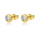 Vathë argjendi të pozhuara me ar Beneto AGUP2259-W-GOLD, me zirkon të pastër, diametër 0.6 cm, ngjyrë ari