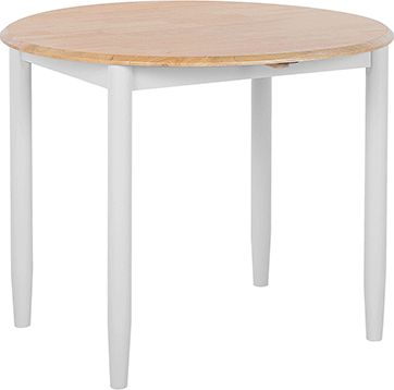 Tavolinë ngrënieje OMAHA, dru i çelët, 61/92 cm, këmbë gri të çelta
