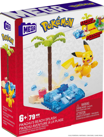 Set ndërtimi Mega Bloks Pokemon Forest Adventure Pikachu, blloqe ndërtimi, për fëmijë, shumëngjyrësh