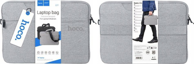 Çantë laptopi Hoco GT1, 14", pëlhurë Oxford, gri