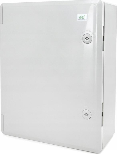 Kabinet industrial ELS Elektrotechnika IP65, pllaka montuese e galvanizuar, strehë ABS plastike, gri