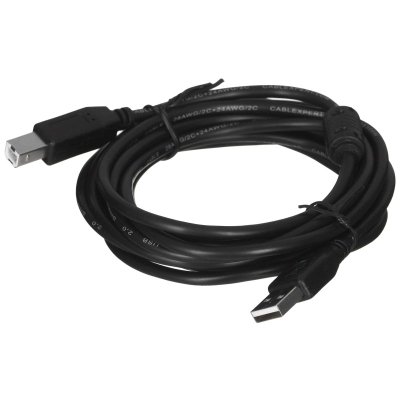 Kabllo USB Gembird CCFUSB2AMBM10, USB A me USB B, 3 m, e zezë