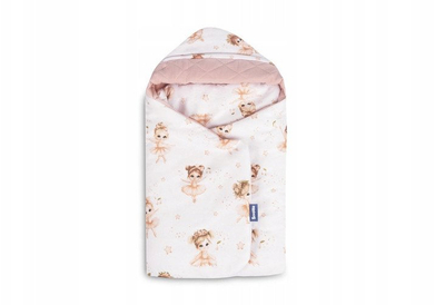 Batanije muslini për ulëse makine Ceba Baby Car Seat Swaddle Blanket Ballerinas, për bebe, rozë