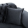 Divan krevati Bennington HM3250.01, 2 ulëse, 180x95x80 cm, i zi velvet