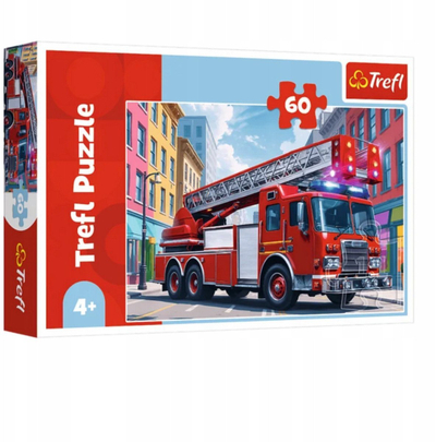 Puzzle për kalamaj Trefl Kids Fire Truck, 60 copa, 4+