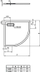 Vaskë dushi Ideal Standard Ultra Flat New T449101, 800 x 800 mm, akrilik, e bardhë me shkëlqim