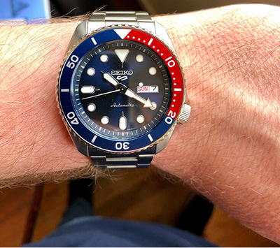 Orë dore Seiko 5 Sports Automatic SRPD53K1 Pepsi
