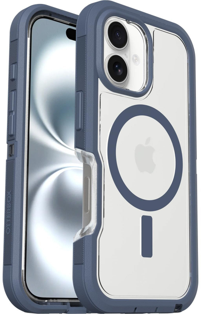 Mbulesë telefoni OtterBox Defender Series XT për iPhone 16, MagSafe, blu e çelët transparente