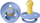 Biberon qetësues Bibs Soother Hevea, madhësia S 0M+, gome natyrale, blu qielli